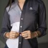 Camisa de Combinaciones Blanco, Gris FOR3251 — vista posterior