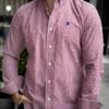 Camisa de Mini Cuadros Rojo FOR3268 — detalle