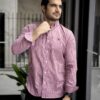 Camisa de Mini Cuadros Rojo FOR3268 — vista frontal