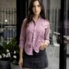 Camisa de Mini Cuadros Rojo FOR3269 — vista alternativa