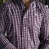 Camisa de Mini Cuadros Tinto Fino FOR3272 — vista lateral