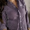 Camisa de Mini Cuadros Tinto Fino FOR3273 — vista posterior