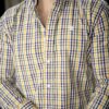 Camisa de Mini Cuadros Multicolor, Amarillo FOR3274 — vista frontal