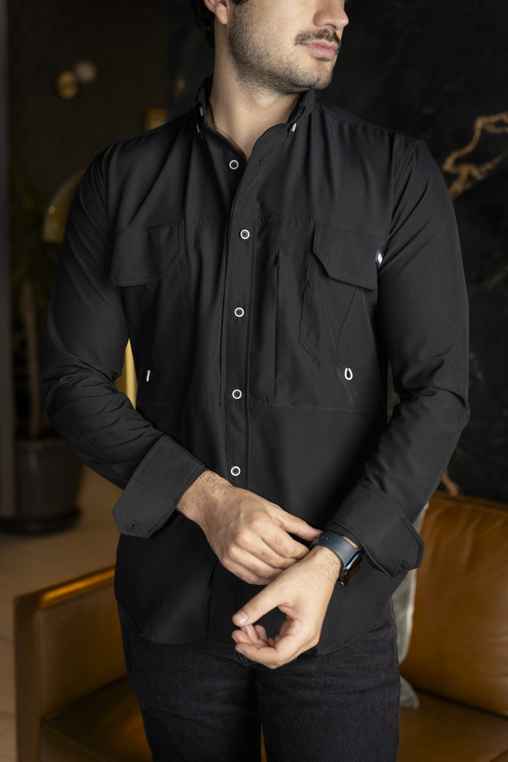 Camisa Dryflex Pro Negra FOR3284 — detalle de tela