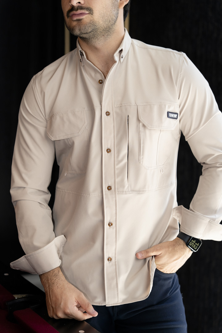 Camisa Dryflex Pro Beige FOR3288 — detalle