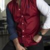Camisa de Combinaciones Rojo, Marino, Blanco FOR3183 — vista lateral