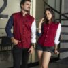 Camisa de Combinaciones Rojo, Marino, Blanco FOR3183 — detalle de tela