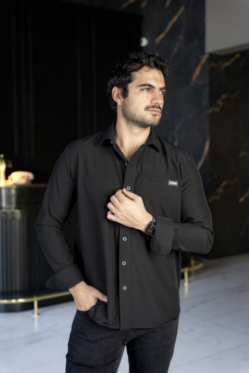 Camisa Dryflex Active Negro FOR3291 — vista frontal