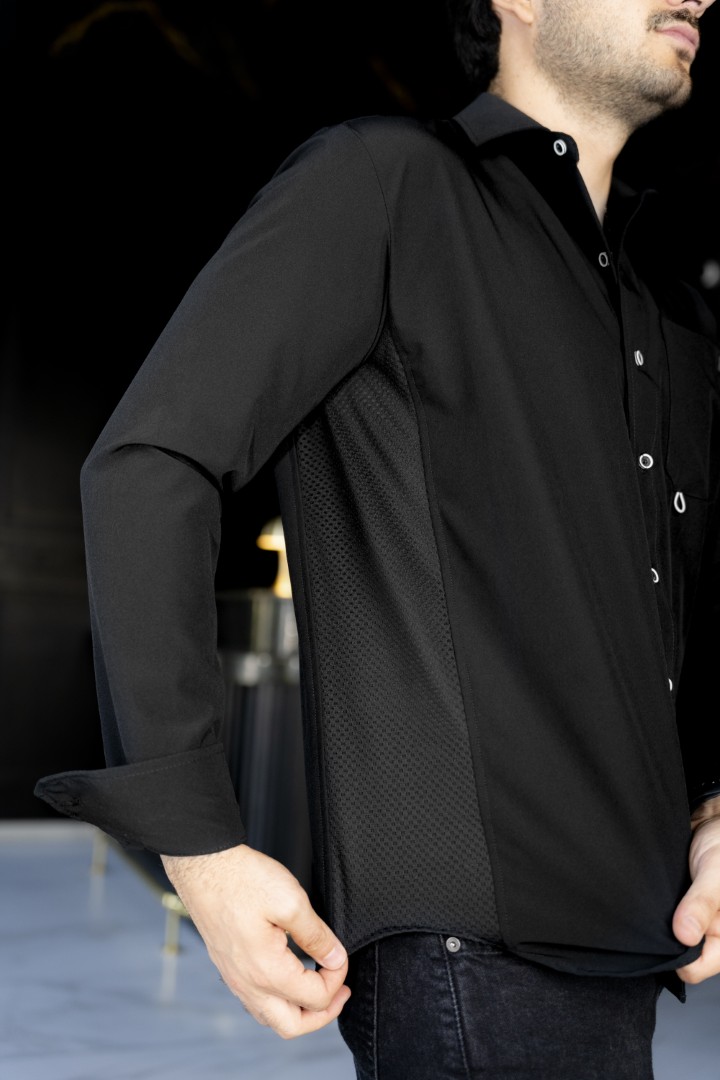 Camisa Dryflex Active Negro FOR3291 — vista lateral