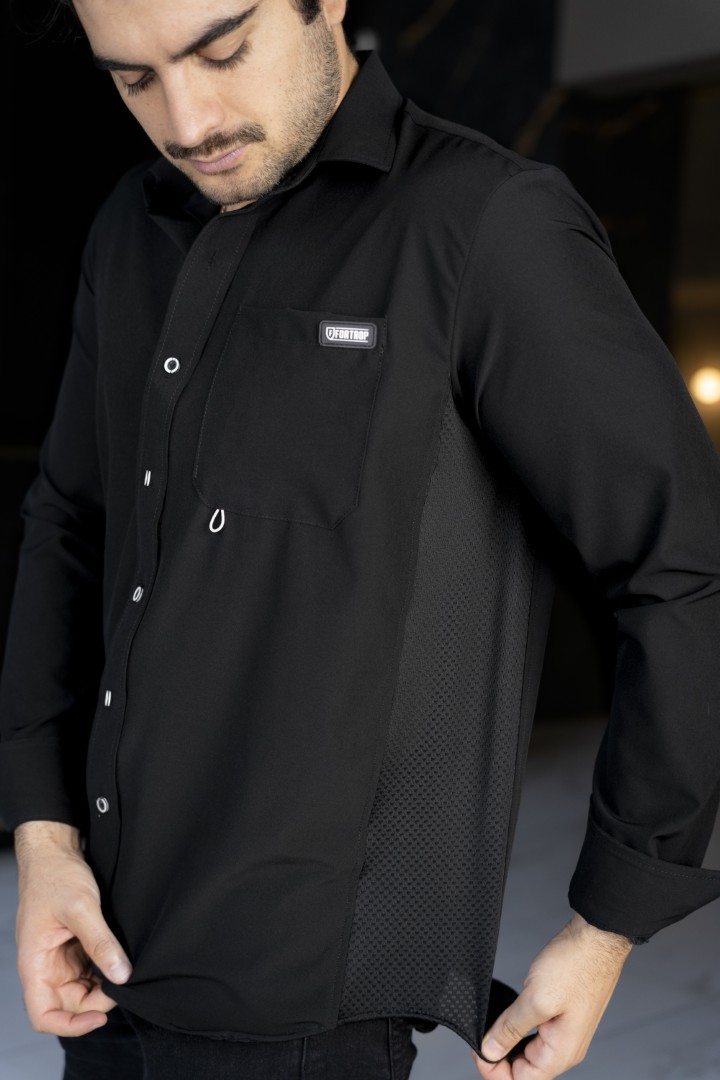 Camisa Dryflex Active Negro FOR3291 — detalle