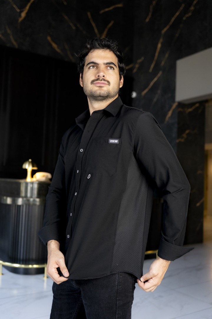 Camisa Dryflex Active Negro FOR3291 — vista posterior