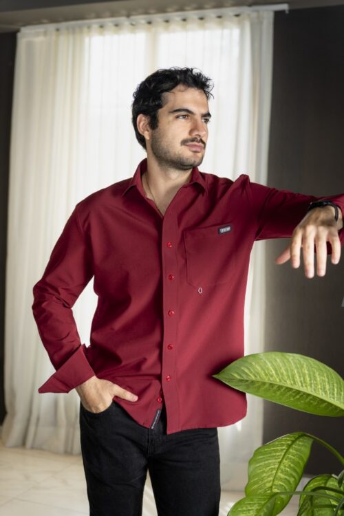 Camisa Dryflex Active Vino FOR3294 — vista frontal
