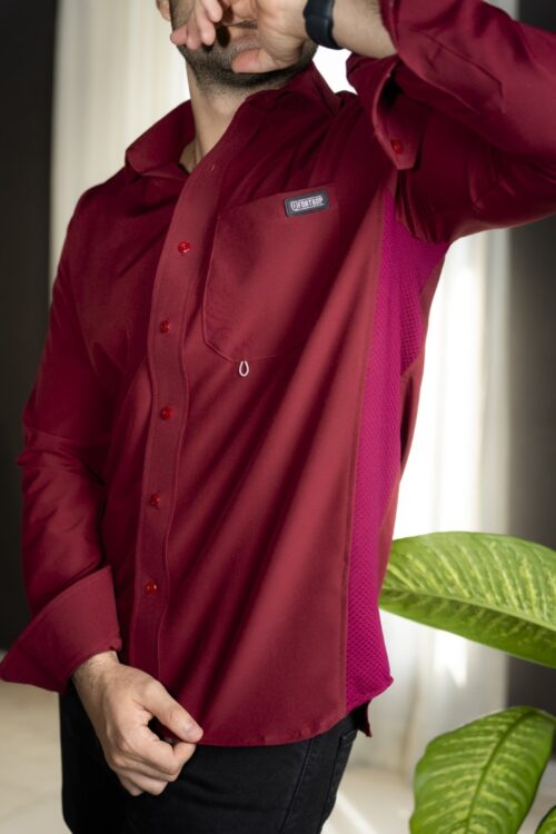 Camisa Dryflex Active Vino FOR3294 — vista posterior