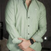 Camisa Basica Verde Pistache FOR3304 — detalle