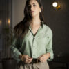 Camisa Basica Verde Pistache FOR3305 — vista posterior