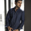 Camisa Basica Marino FOR3312 — vista lateral