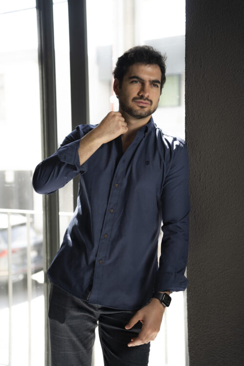 Camisa Basica Marino FOR3312 — vista frontal