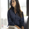 Camisa Basica Marino FOR3313 — detalle de tela