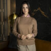 Sueter Beige Unisex ST7010 — detalle de tela