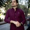 Camisa de Cuadros Marino, Vino FOR3314 — vista frontal