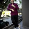 Camisa de Cuadros Marino, Vino FOR3314 — detalle