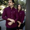 Camisa de Cuadros Marino, Vino FOR3314 — vista alternativa