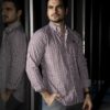 Camisa de Cuadros Blanco, Vino FOR3324 — vista frontal