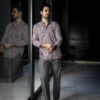 Camisa de Cuadros Blanco, Vino FOR3324 — vista lateral