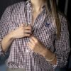 Camisa de Cuadros Blanco, Vino FOR3325 — vista frontal