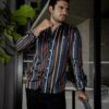 Camisa de Rayas Negro, Multicolor FOR3329 — vista lateral