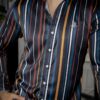 Camisa de Rayas Negro, Multicolor FOR3329 — detalle