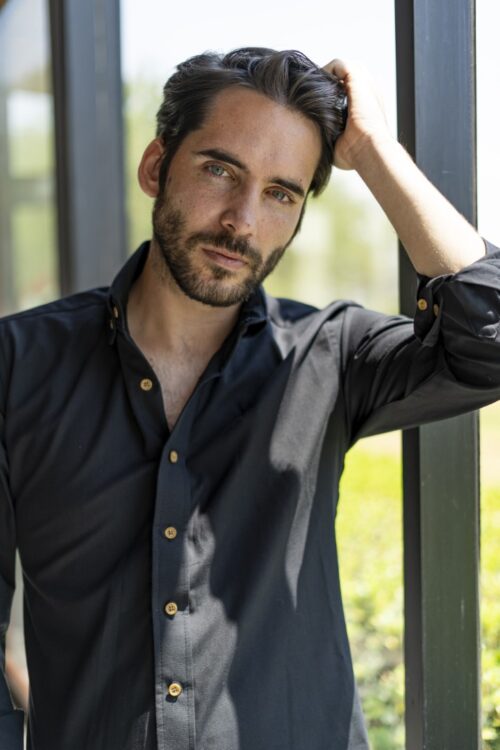 Alternative view of Camisa oxford negra | FOR2517