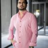 Camisa Basica Rosa FOR3308 — vista lateral