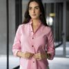 Camisa Basica Rosa FOR3309 — vista lateral
