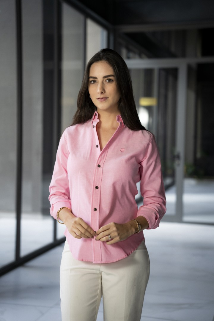 Camisa Basica Rosa FOR3309 — vista posterior