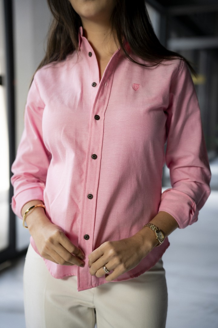 Camisa Basica Rosa FOR3309 — vista frontal
