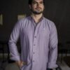 Camisa Basica Violeta FOR3310 — vista lateral