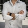 Camisa de Rayas Gris FOR3331 — detalle
