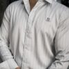 Camisa de Rayas Gris FOR3331 — vista frontal