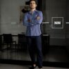 Camisa de Rayas Marino FOR3333 — vista lateral