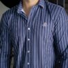 Camisa de Rayas Marino FOR3333 — vista posterior