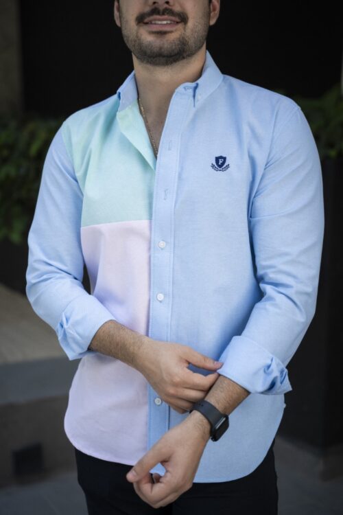 Camisa de Combinaciones Cielo, Menta, Rosa FOR3262 — vista frontal