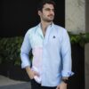 Camisa de Combinaciones Cielo, Menta, Rosa FOR3262 — vista posterior