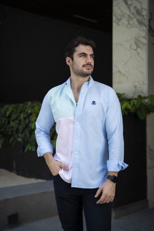 Camisa de Combinaciones Cielo, Menta, Rosa FOR3262 — vista posterior