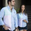 Camisa de Combinaciones Cielo, Menta, Rosa FOR3263 — en modelo