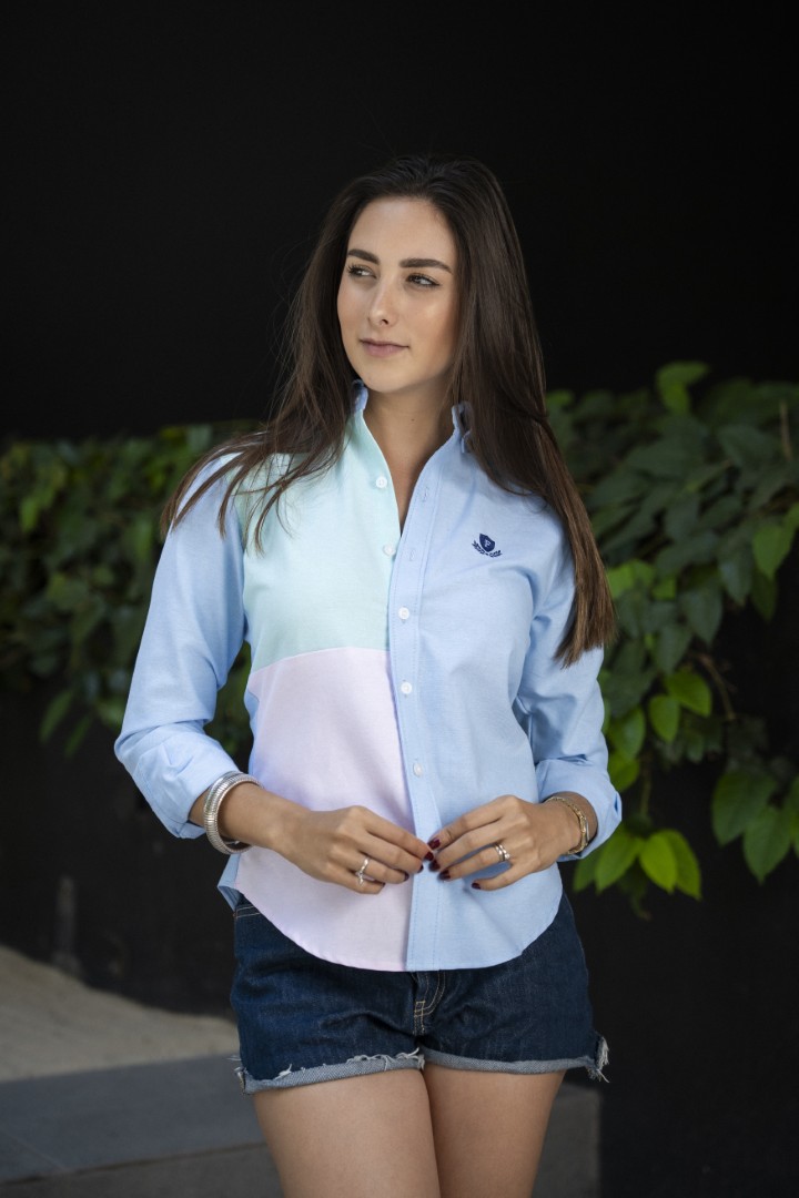 Camisa de Combinaciones Cielo, Menta, Rosa FOR3263 — vista posterior
