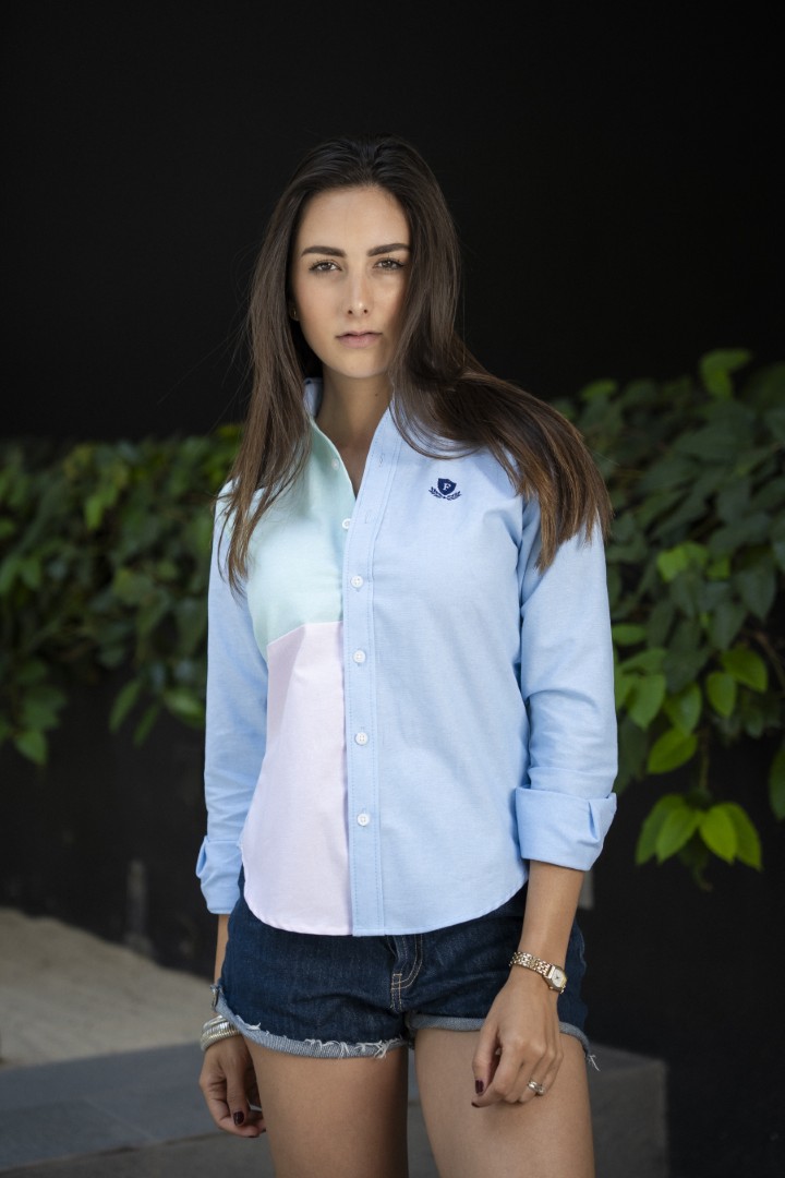 Camisa de Combinaciones Cielo, Menta, Rosa FOR3263 — vista lateral