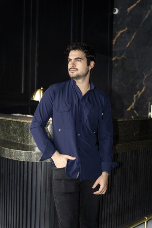 Camisa Dryflex Pro Azul Marino FOR3287 — vista frontal