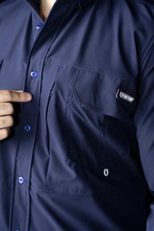 Camisa Dryflex Pro Azul Marino FOR3287 — vista posterior