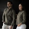 Camisa Basica Verde Militar FOR3334 — vista lateral